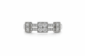 Triple Square Diamond Link Ring