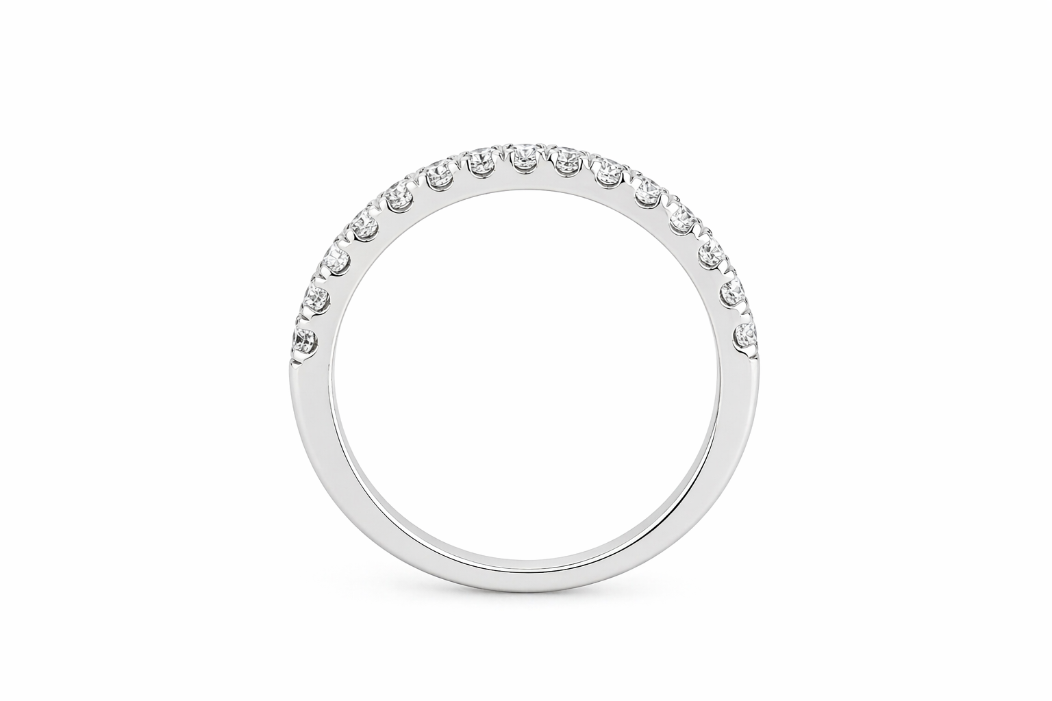 Delicate Half Eternity Diamond Band