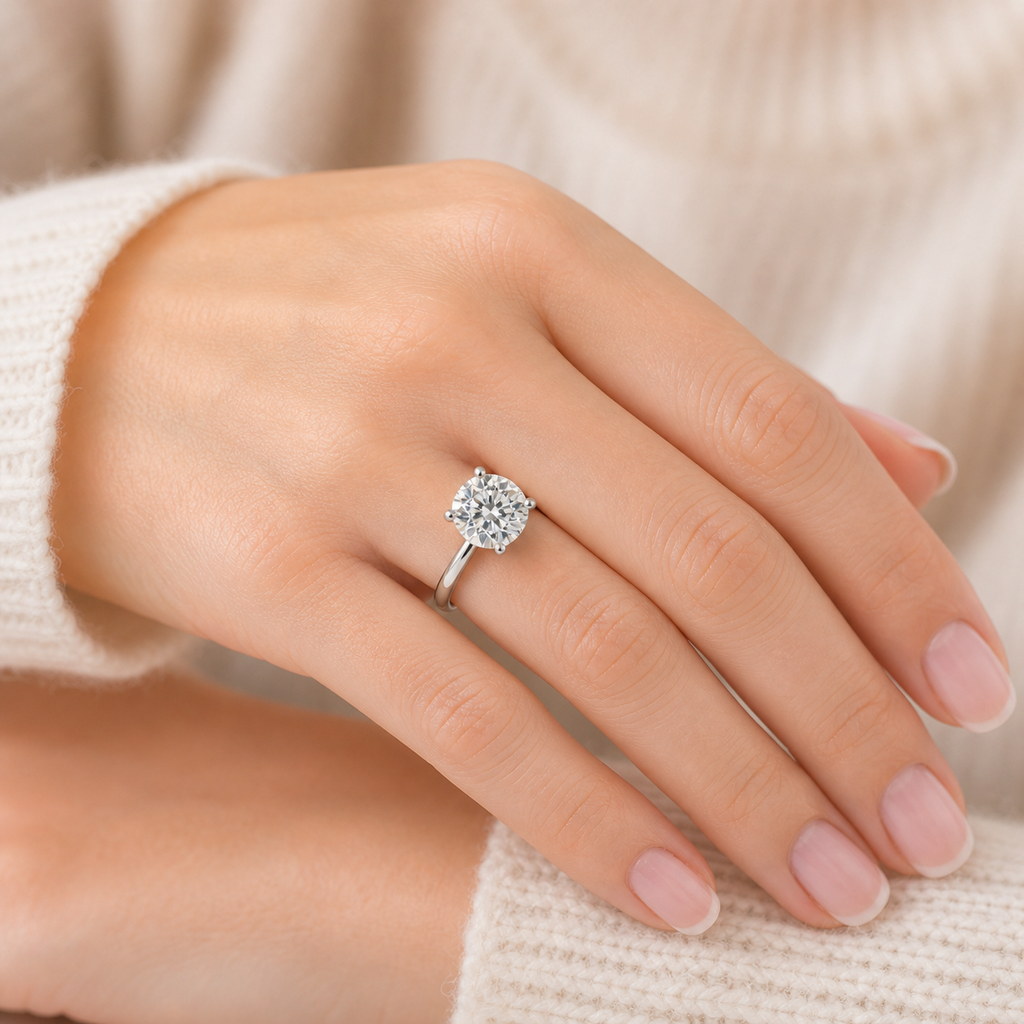 3.13 CT Round Lab ~ The Classic Setting