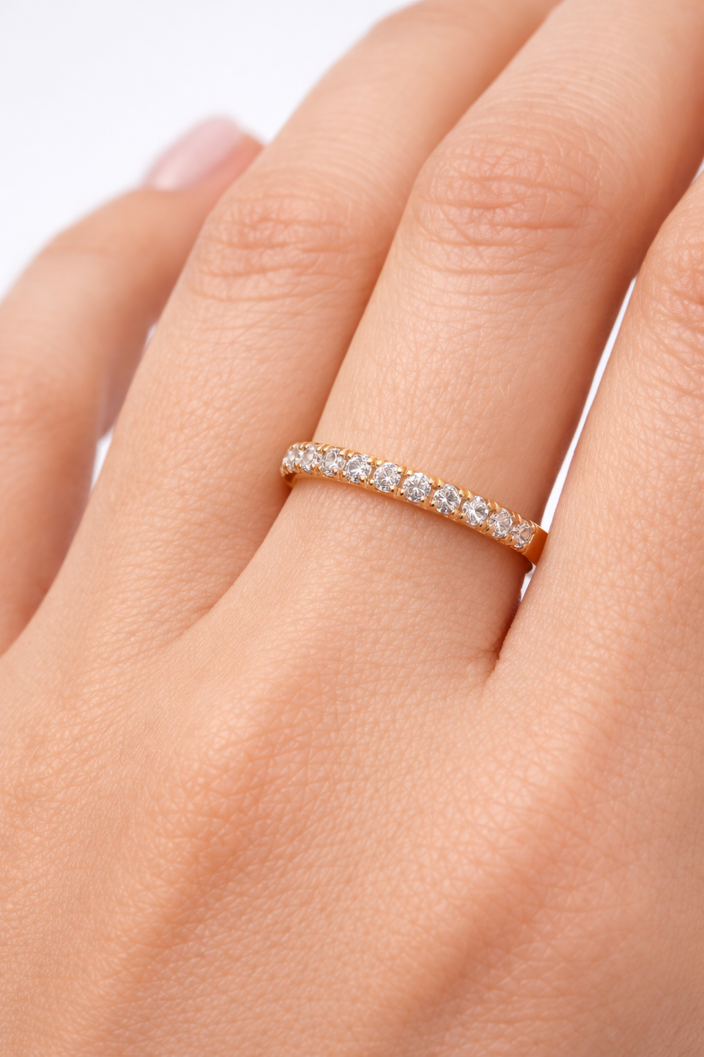 18K Yellow Gold Diamond Anniversary Band
