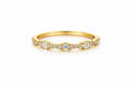 18K Yellow Gold Diamond Wave Eternity Ring