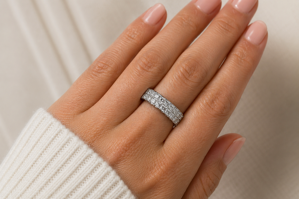 Row Diamond Pavé Band