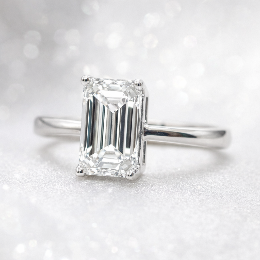 3.70 CT Emerald Lab ~ The Classic Setting