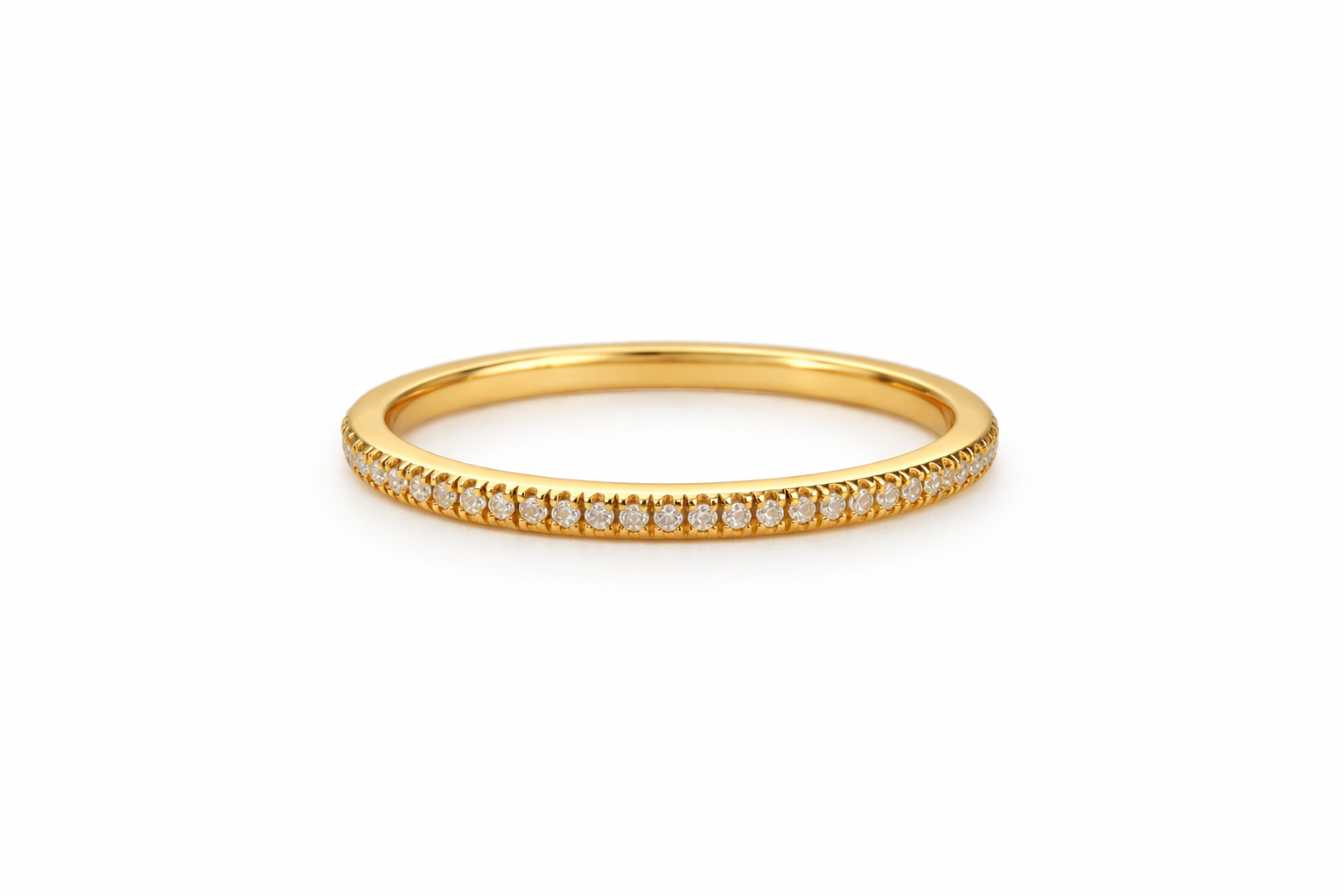 18K Yellow Gold Diamond Eternity Band