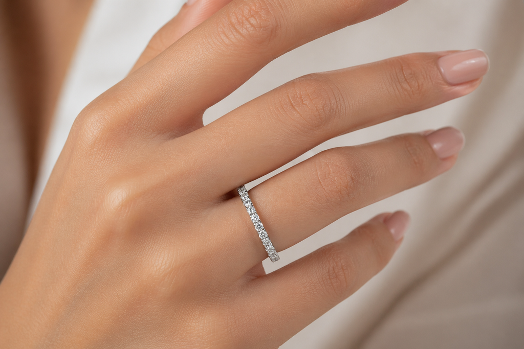 Classic Diamond Half Eternity Ring