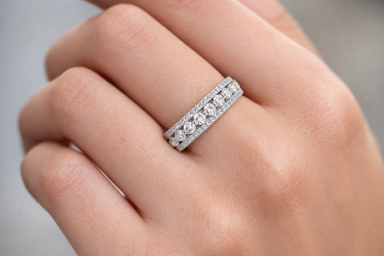 Radiance Multi-Row Diamond Band Ring