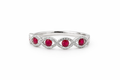18K White Gold Ruby & Diamond Infinity Band