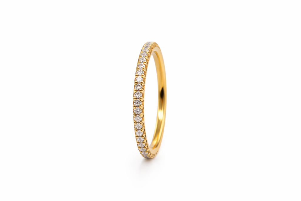 18K Yellow Gold Diamond Eternity Band