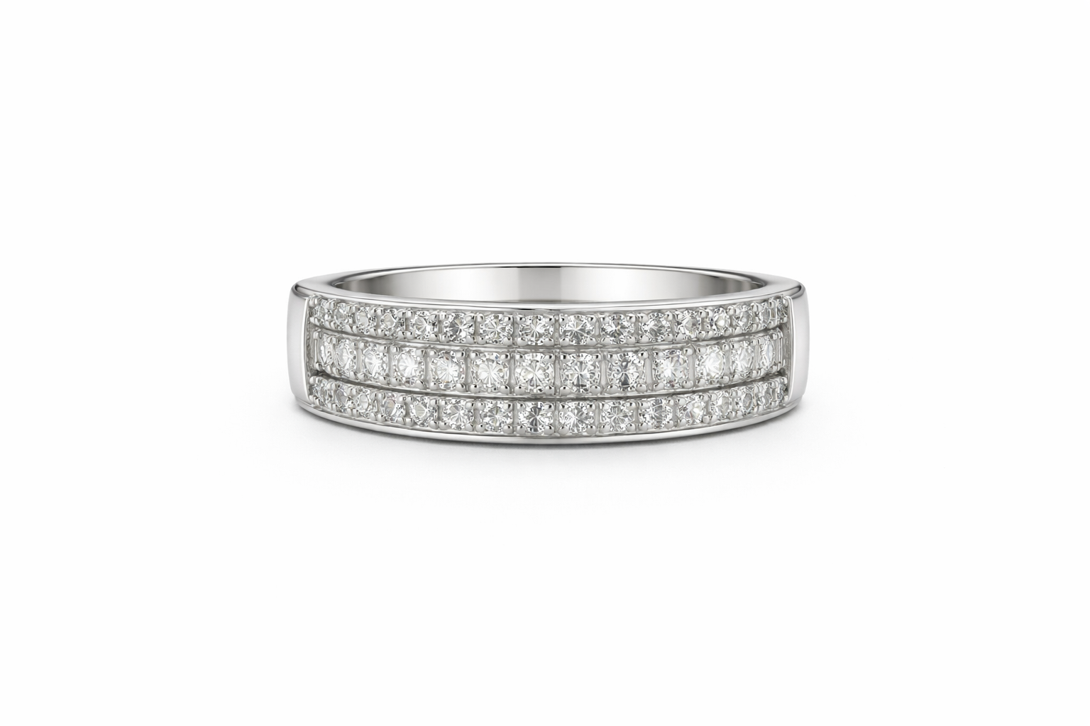 Trinity Pavé Diamond Band Ring