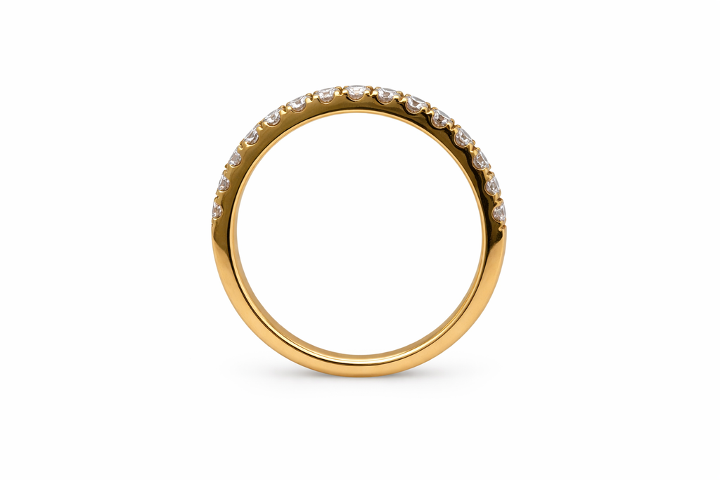 18K Yellow Gold Diamond Anniversary Band