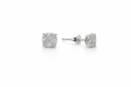Rosette Cluster Diamond Stud Earrings