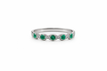 Verdelle Emerald & Diamond Wave Ring