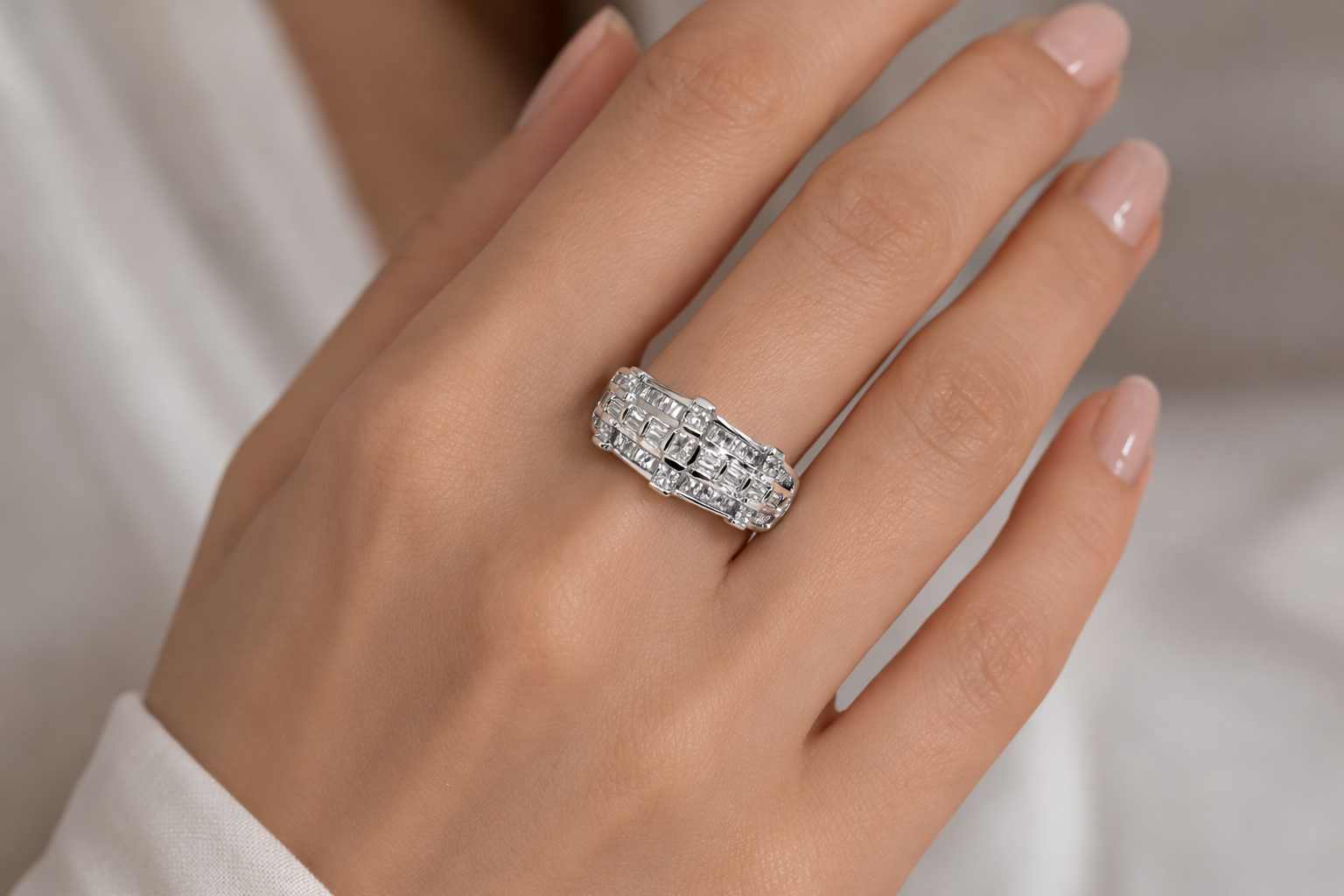 The Regent Baguette Diamond Ring