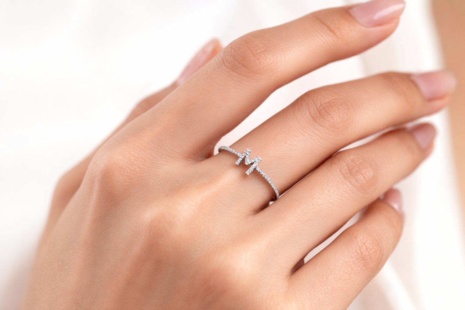 M Letter Ring