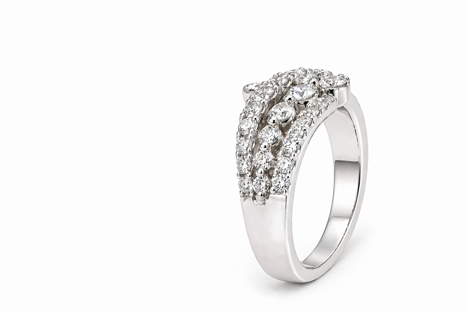 Luxe Crossover Diamond Wrap Ring