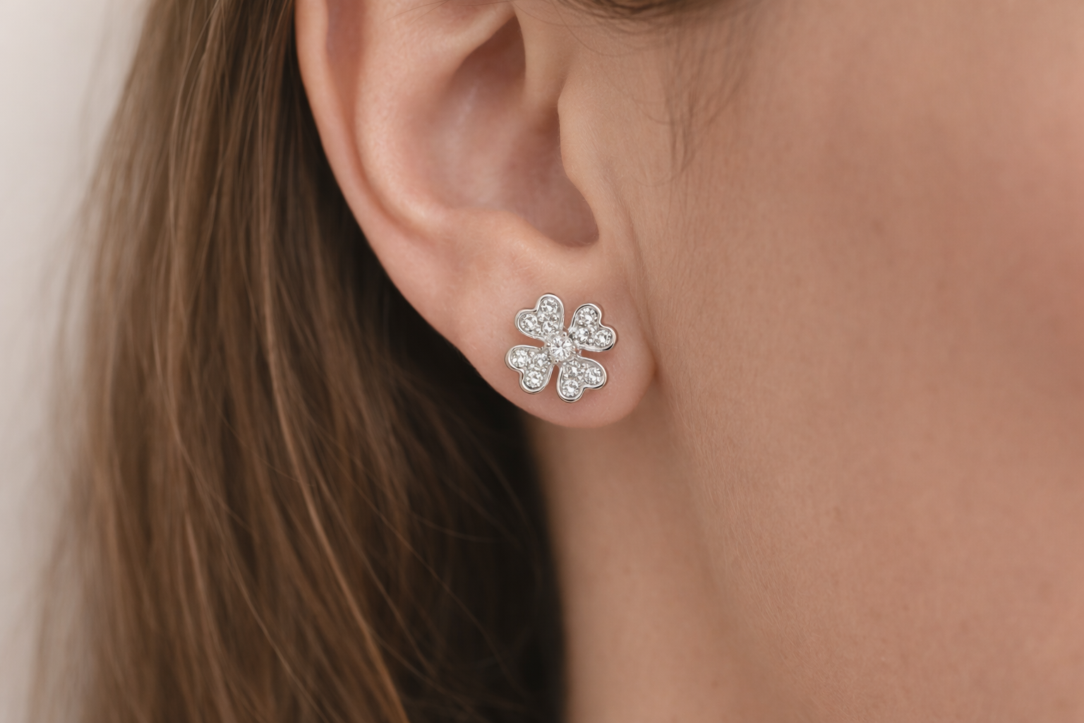 Bloom Diamond Flower Stud Earrings