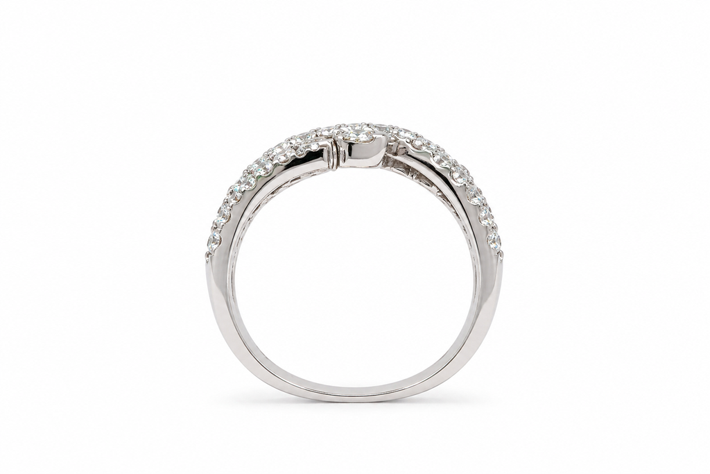 Luxe Crossover Diamond Wrap Ring