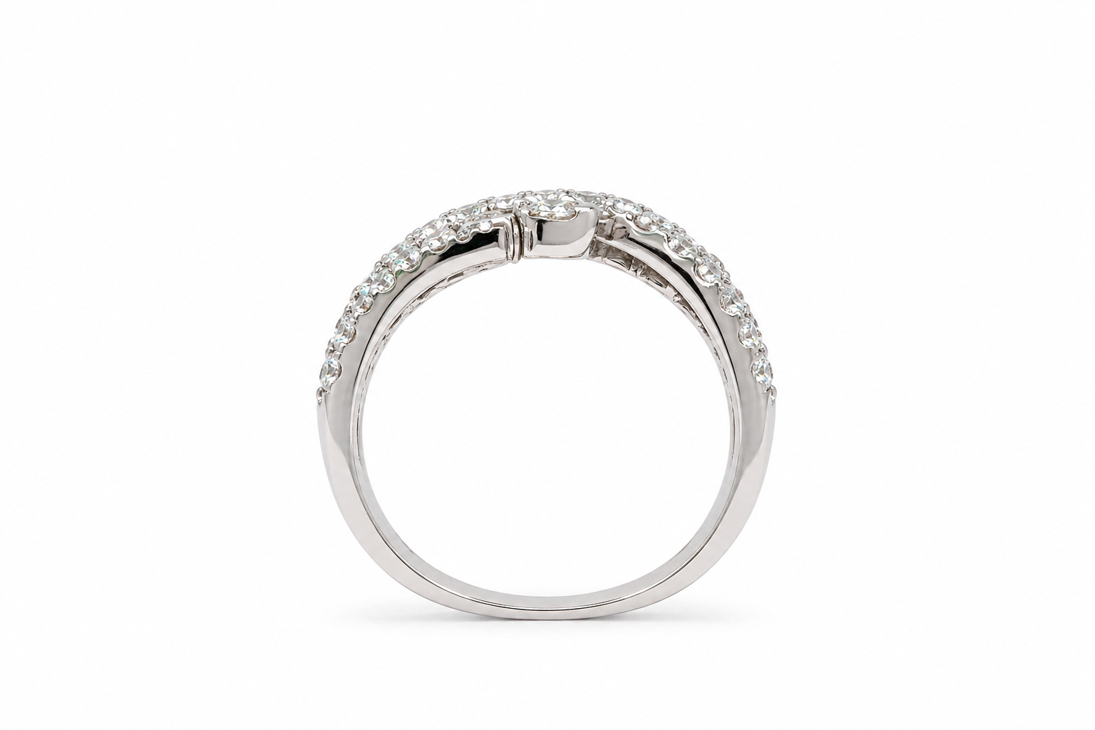 Luxe Crossover Diamond Wrap Ring