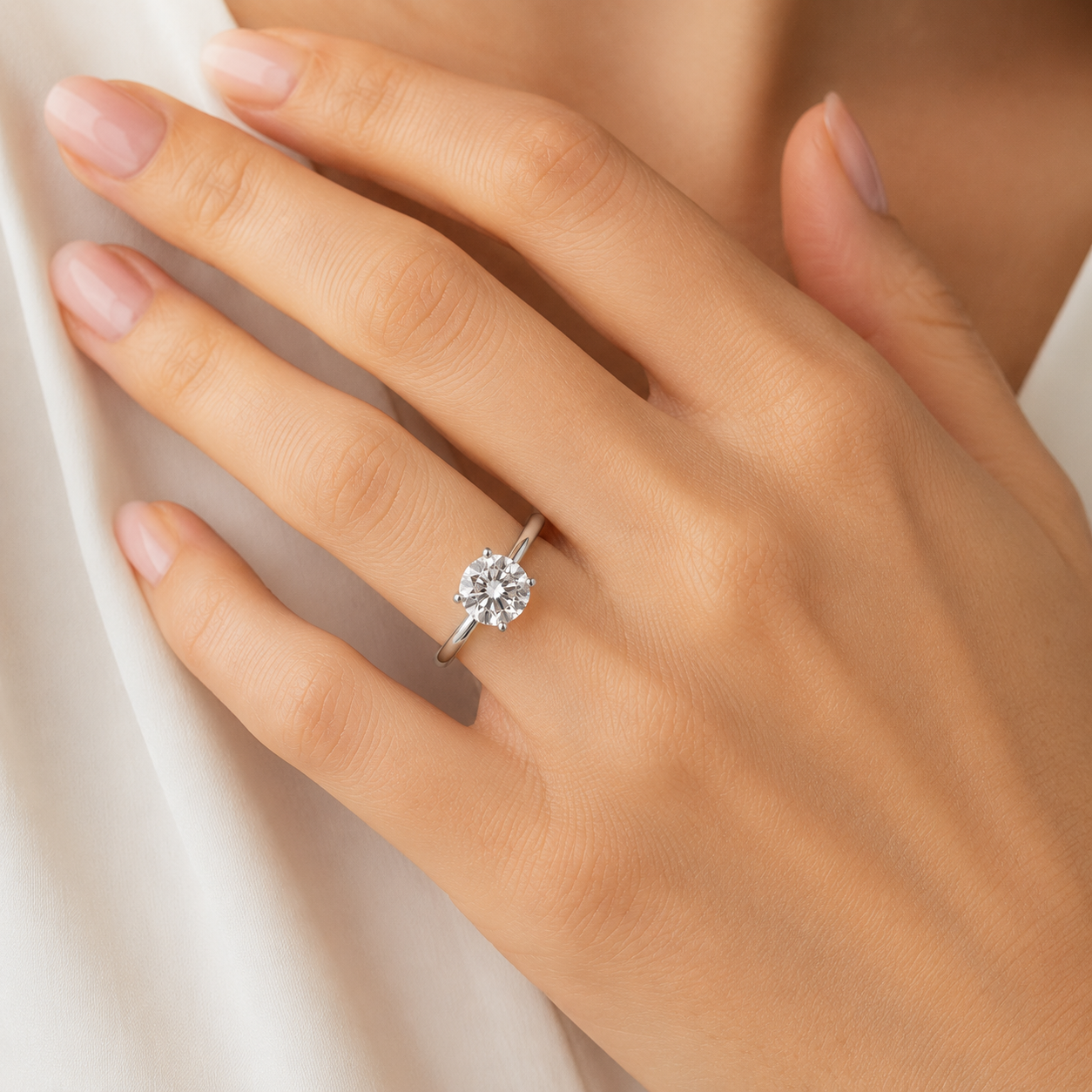 3.30 CT Round Lab ~ The Classic Setting