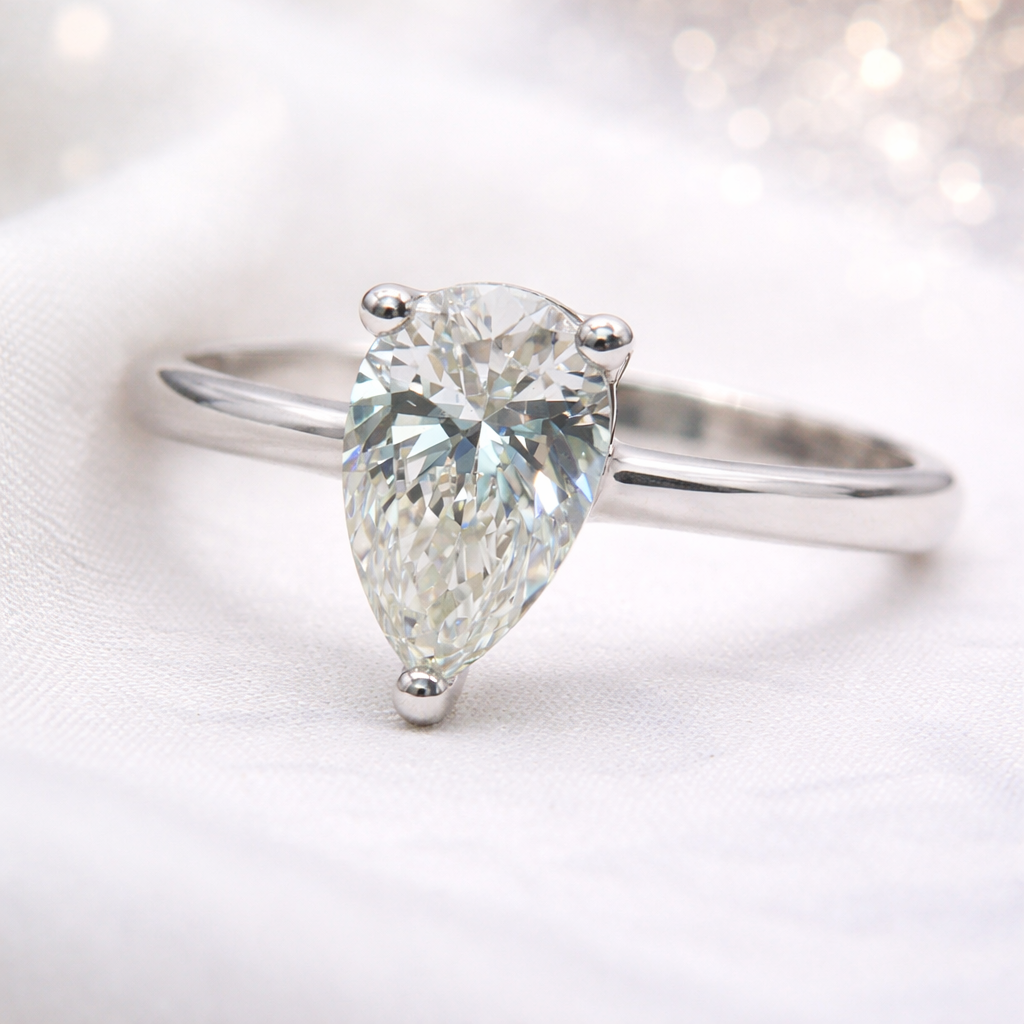 1.10 CT Pear Lab ~ The Classic Setting