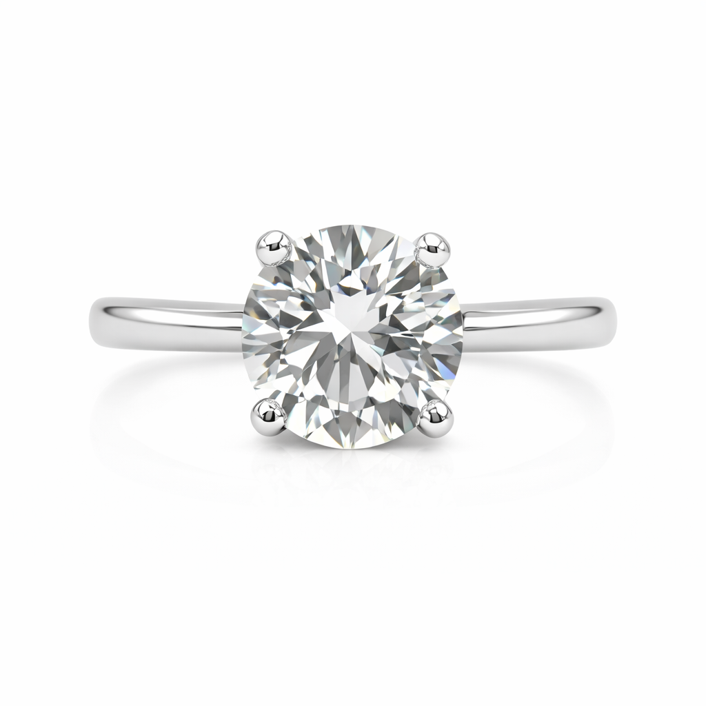 4.01 CT Round Lab ~ The Classic Setting