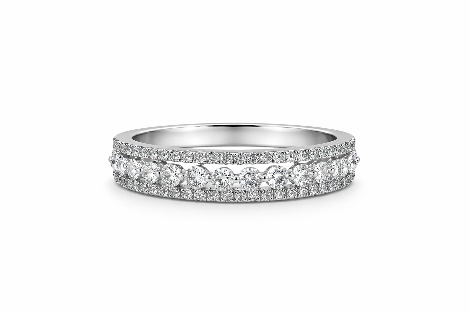 Radiance Multi-Row Diamond Band Ring