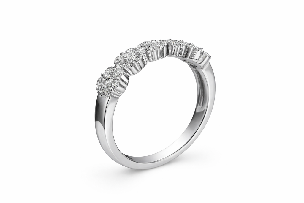 Flora Cluster Diamond Band Ring