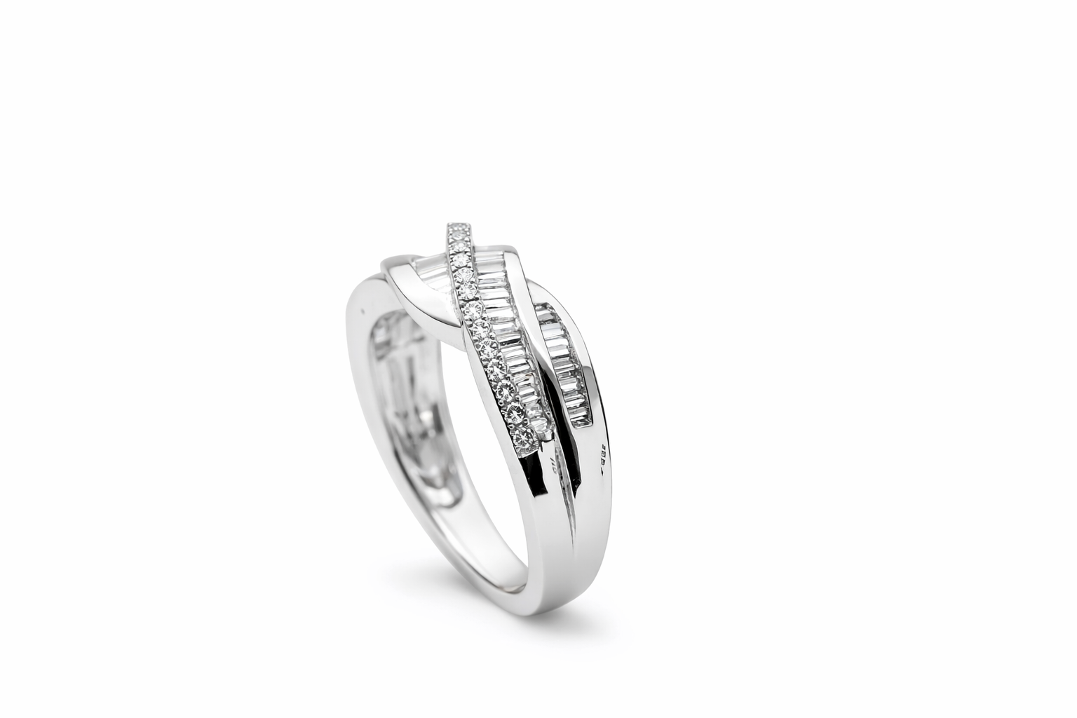 Swirl Baguette Ring