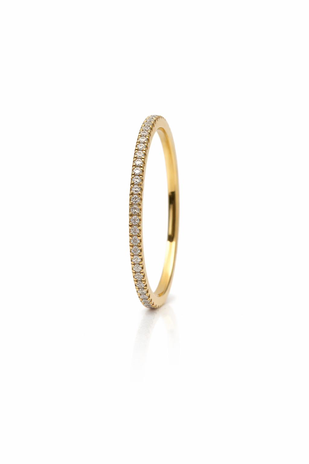 18K Yellow Gold Diamond Micro Pavé Band