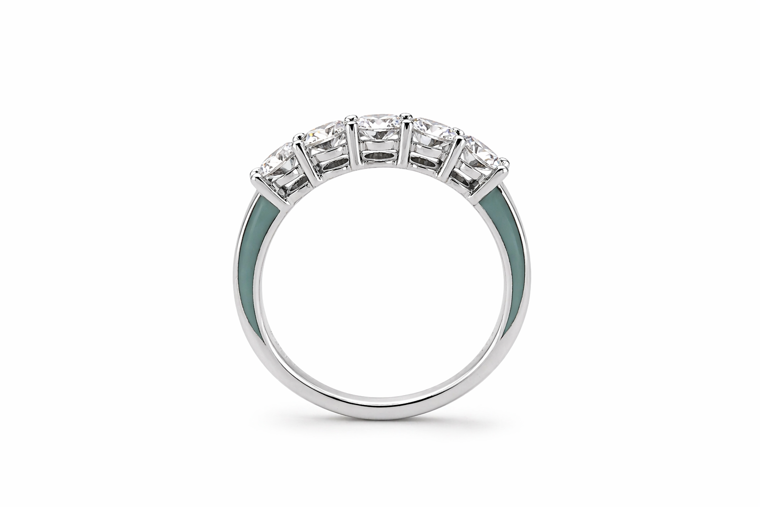 Five-Stone Round Diamond Band Ring
