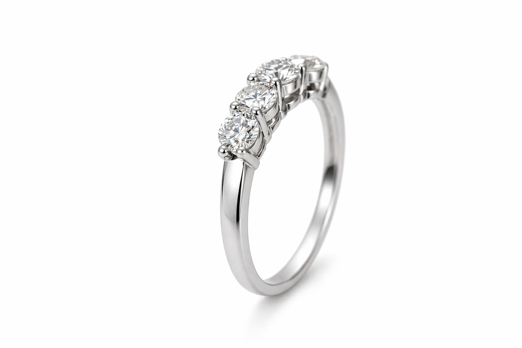 Five-Stone Round Diamond Band Ring