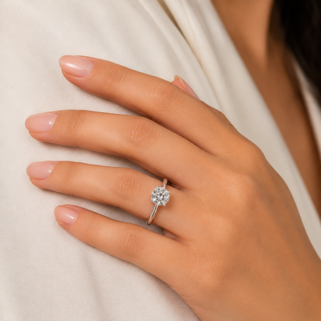 4.01 CT Round Lab ~ The Classic Setting