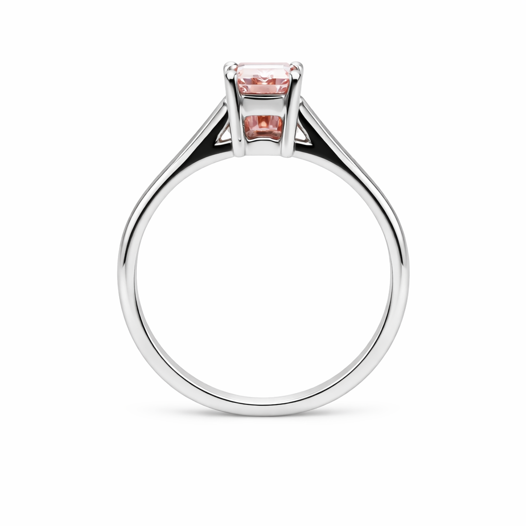 1.51 CT Pink Emerald Lab ~ The Classic Setting