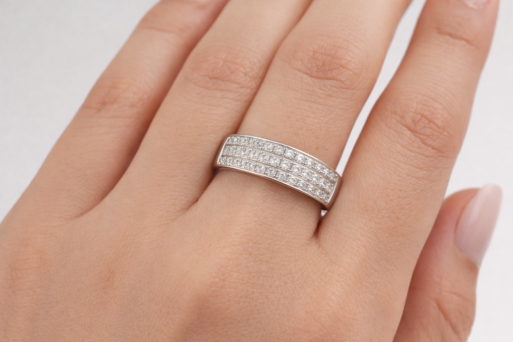 Trinity Pavé Diamond Band Ring