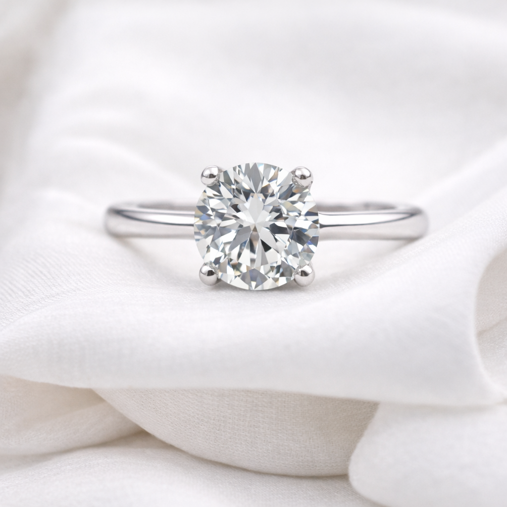 3.13 CT Round Lab ~ The Classic Setting
