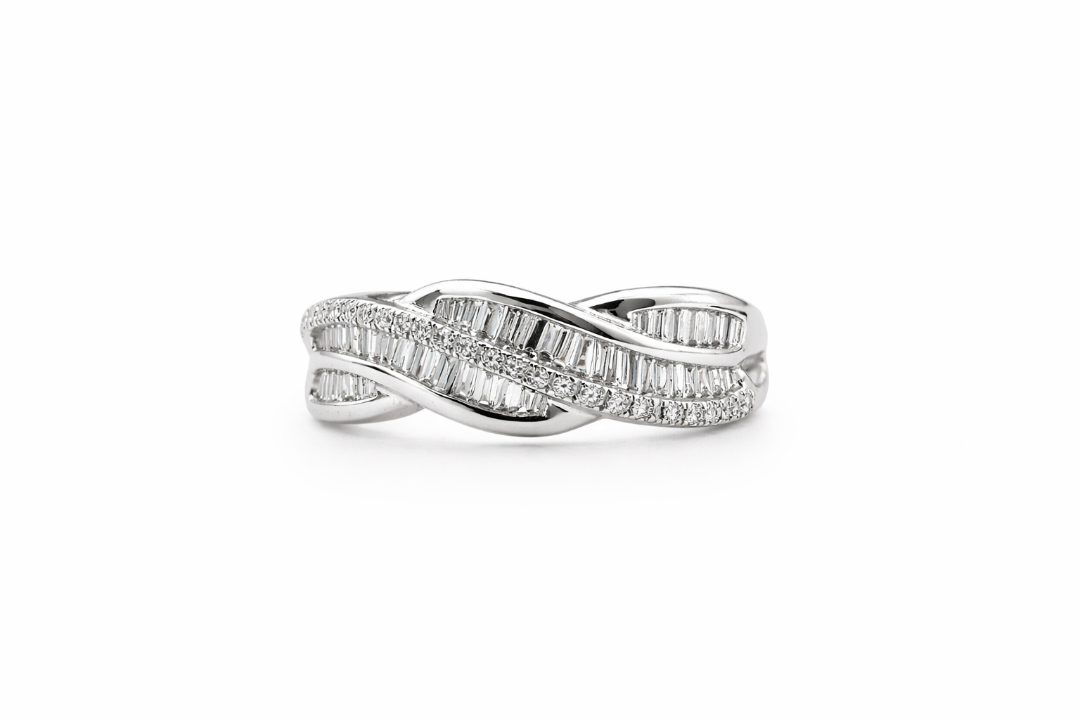Swirl Baguette Ring