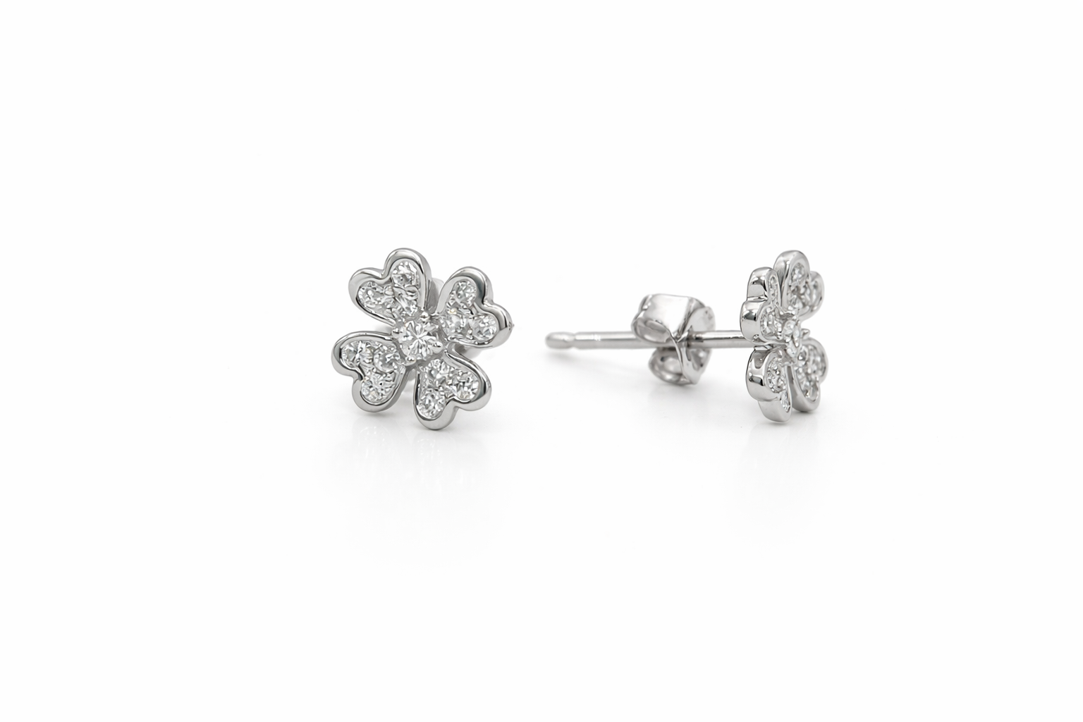 Bloom Diamond Flower Stud Earrings