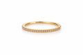 18K Yellow Gold Diamond Half Eternity Stackable Ring
