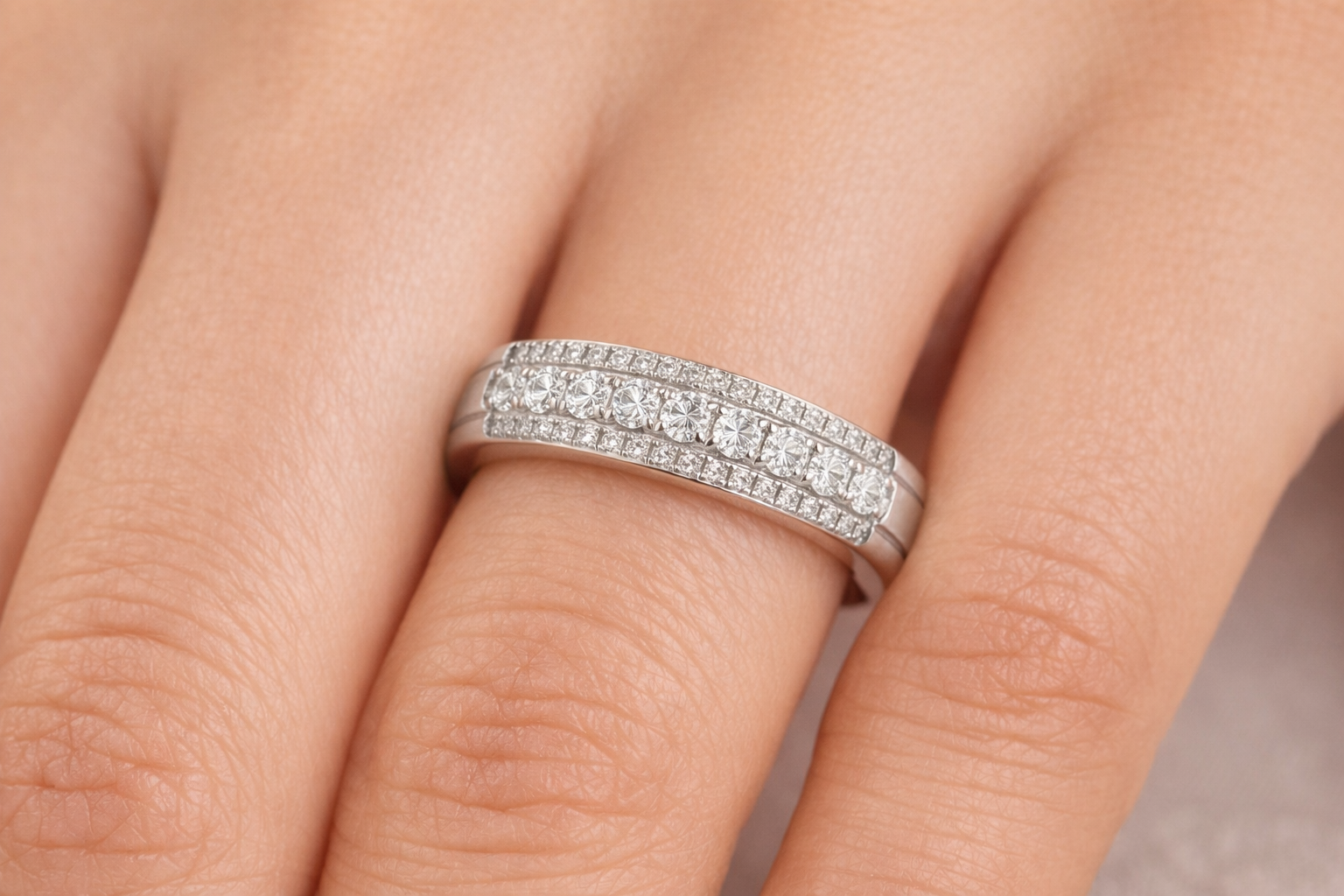 Radiance Multi-Row Diamond Band Ring