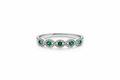 Verdelle Emerald & Diamond Infinity Ring
