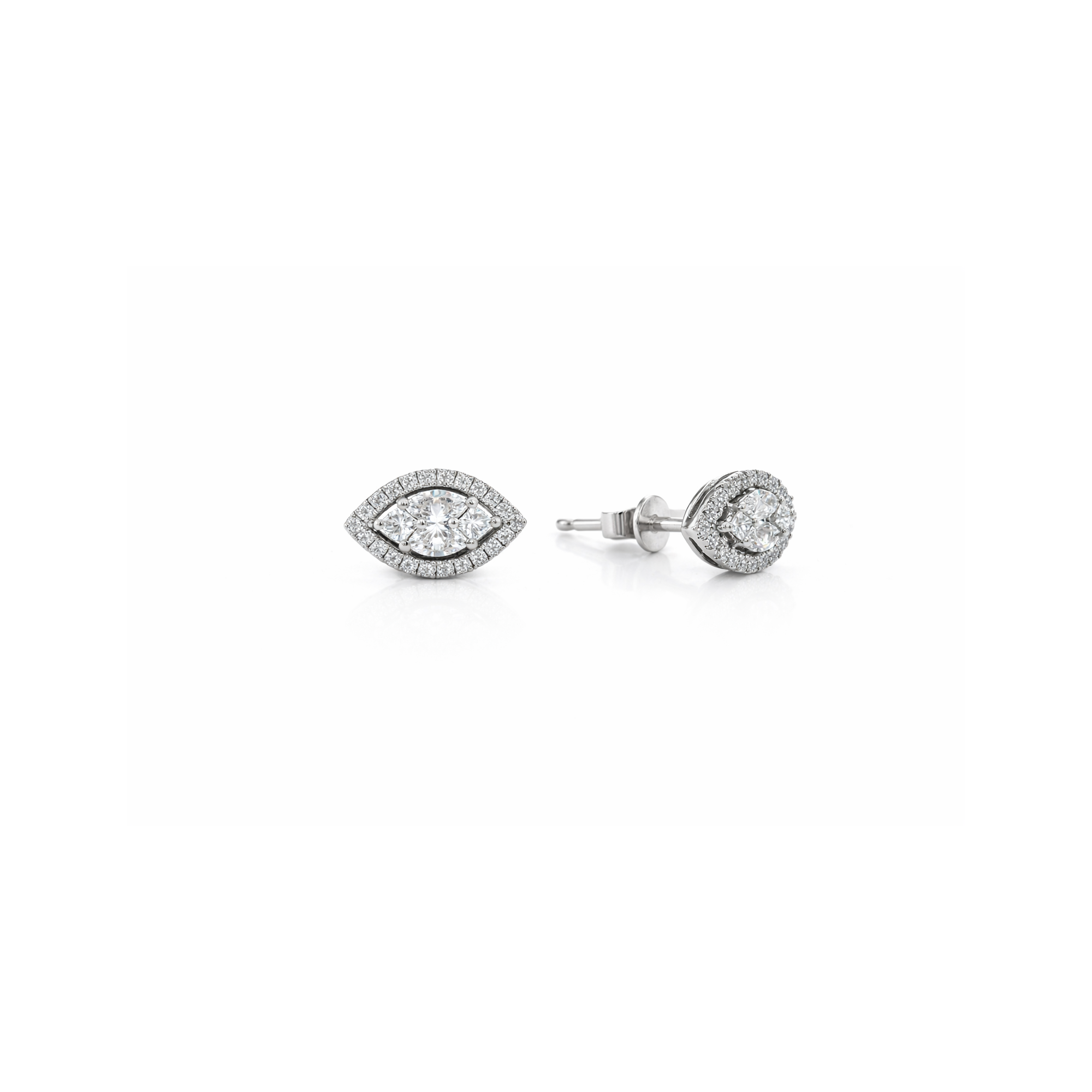 Eterna Eye Diamond Stud Earrings