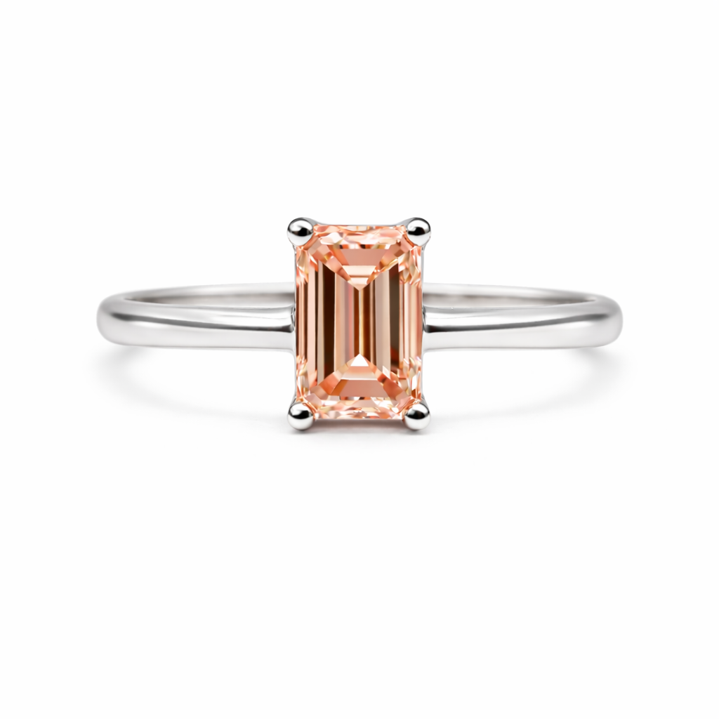 1.51 CT Pink Emerald Lab ~ The Classic Setting
