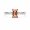 1.51 CT Pink Emerald Lab ~ The Classic Setting