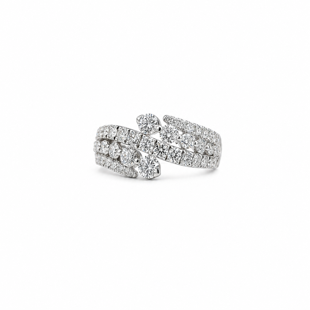 Luxe Crossover Diamond Wrap Ring