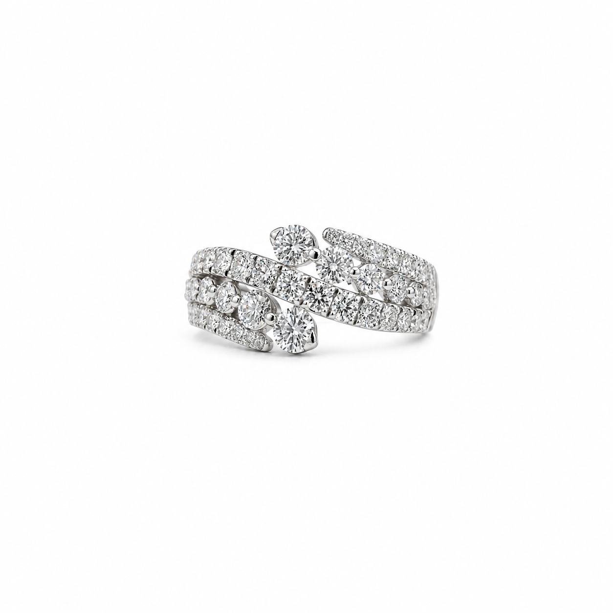 Luxe Crossover Diamond Wrap Ring