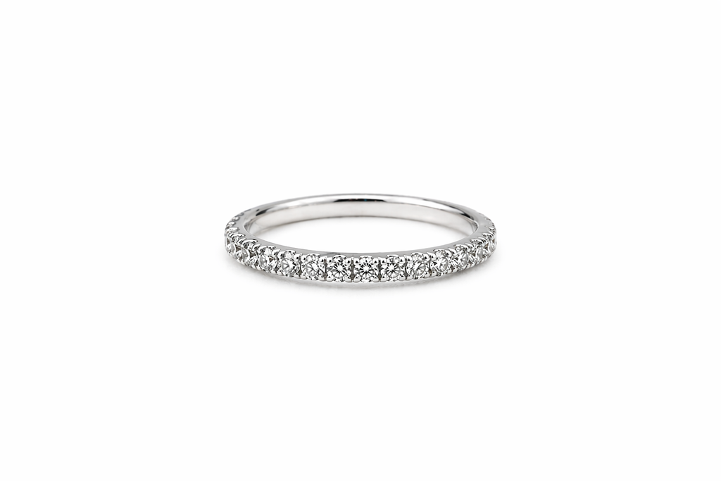 Delicate Pavé Diamond Half Eternity Ring