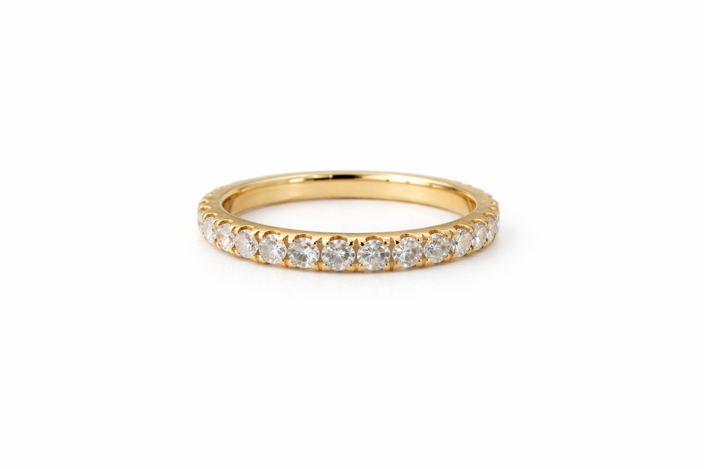 18K Yellow Gold Diamond Anniversary Band
